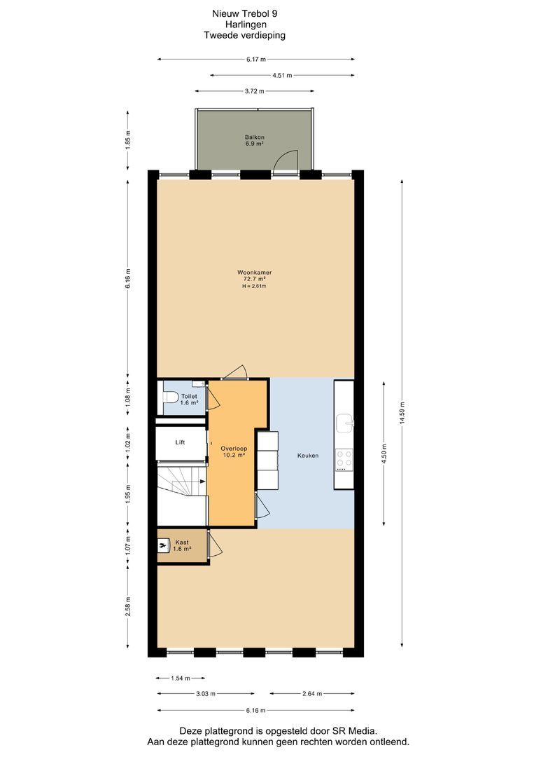 Nieuw Trebol 9, Harlingen plattegrond-2