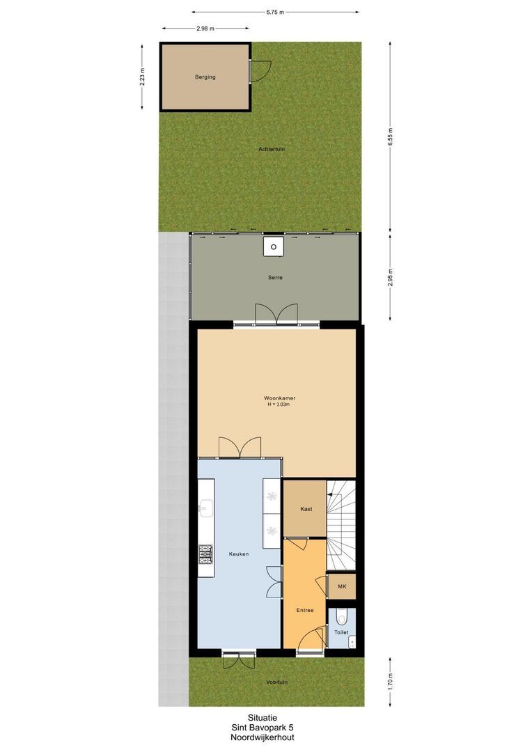 Sint Bavopark 5, Noordwijkerhout plattegrond-0
