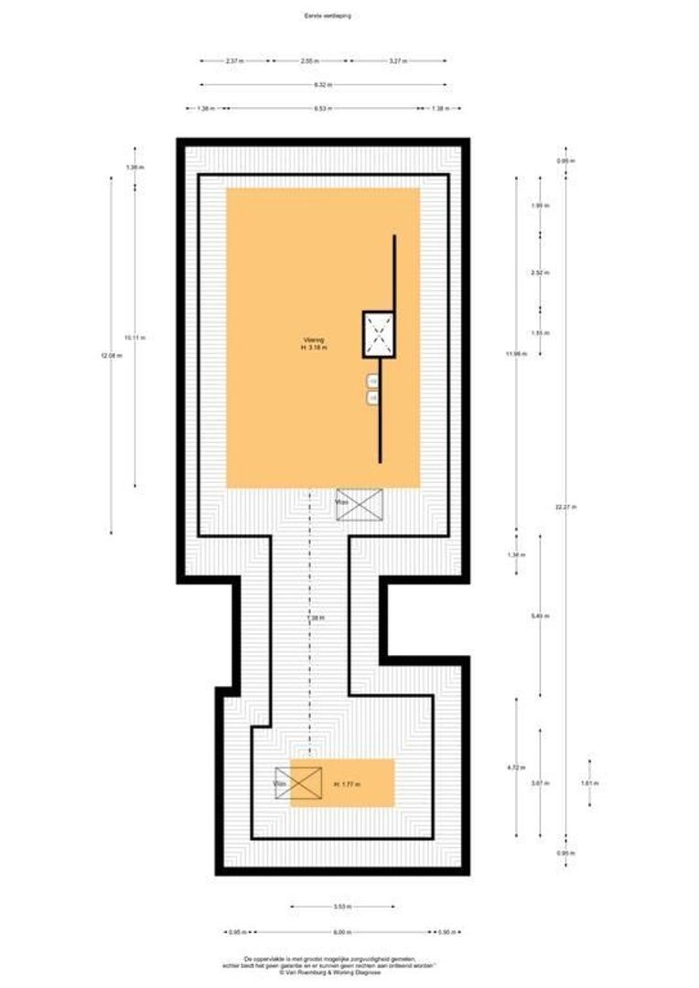 Kostverlorensteeg 2 B, Harskamp plattegrond-2
