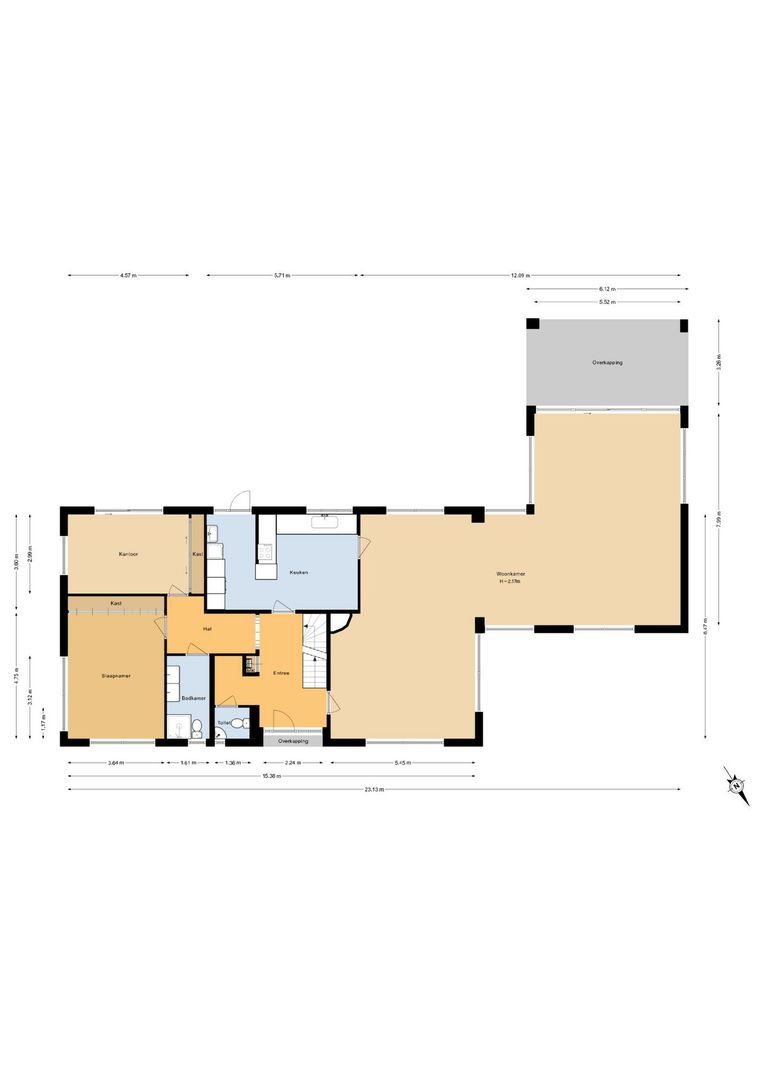 Dr L E van Hoornlaan 16, Garderen plattegrond-1