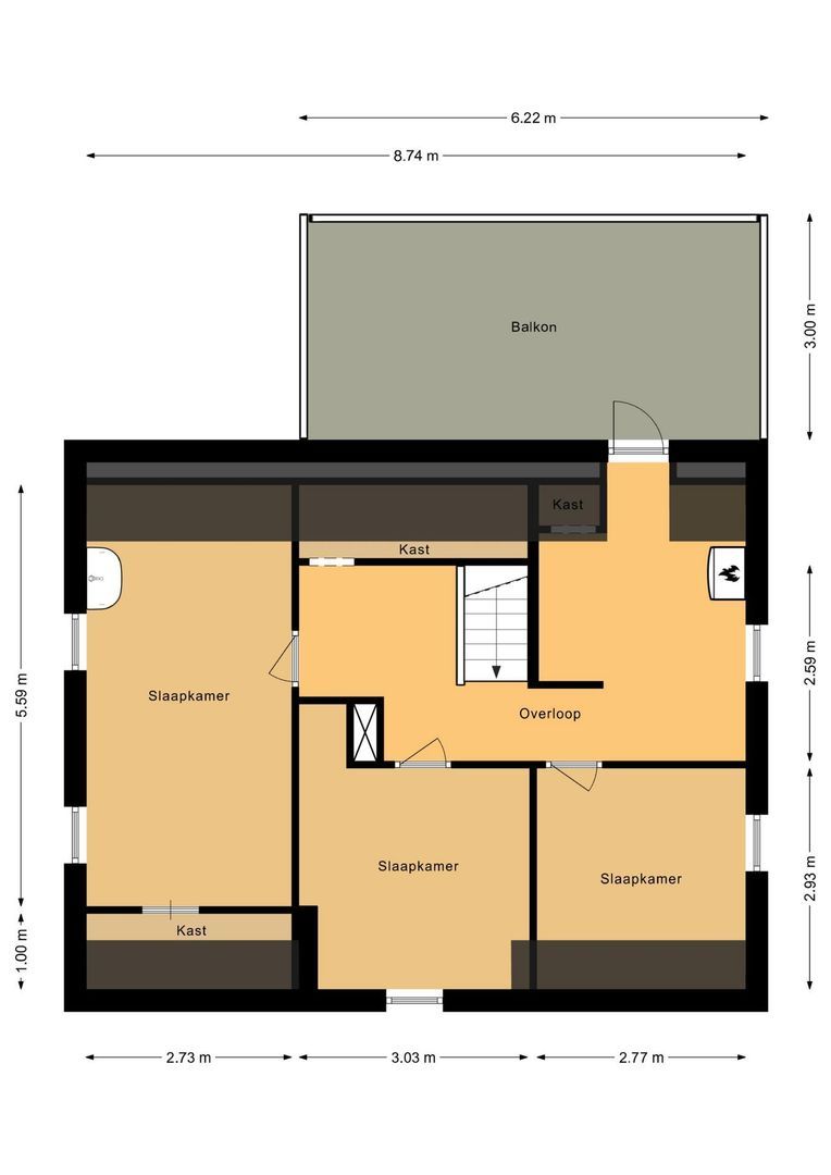 Postweg 5, Putten plattegrond-2