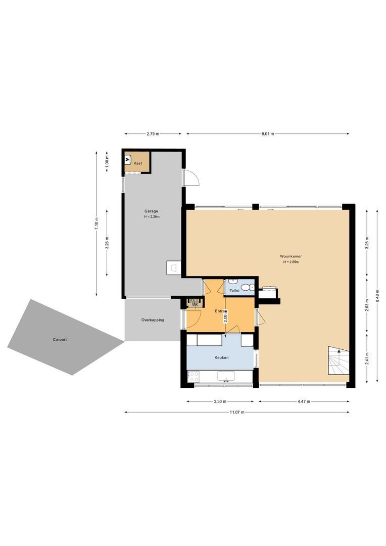 Slichtenhorsterweg 48, Nijkerk plattegrond-1