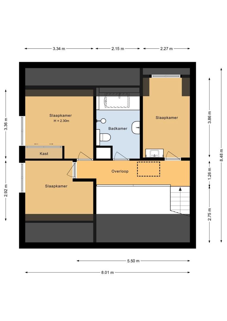 Slichtenhorsterweg 48, Nijkerk plattegrond-2