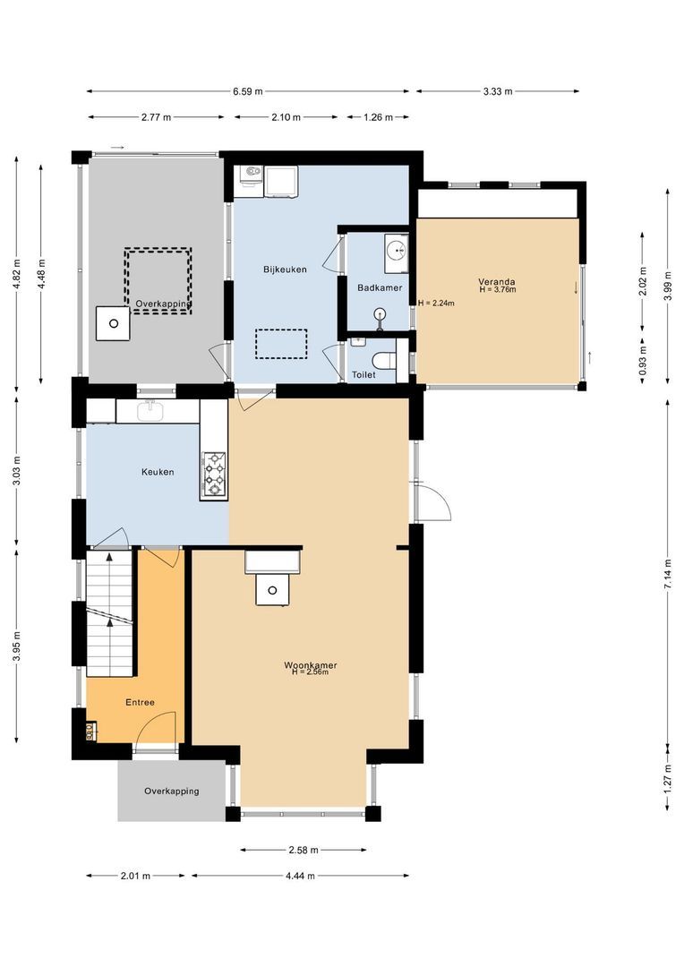 Drosteweg 23, Putten plattegrond-1