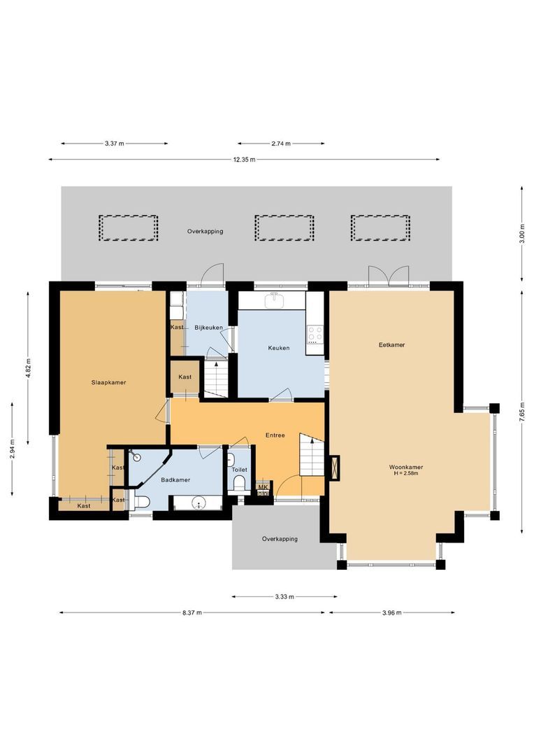 Klaarwaterboslaan 16, Putten plattegrond-1