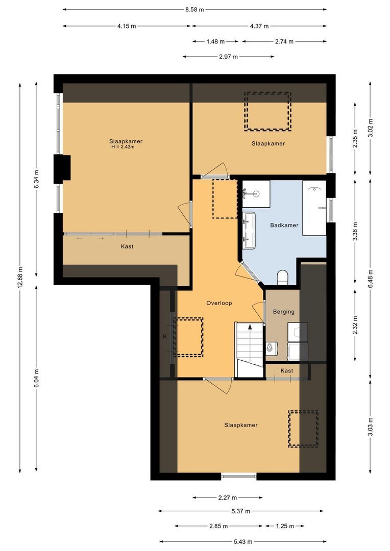 Zuiderzeestraatweg 121, Hierden plattegrond-2