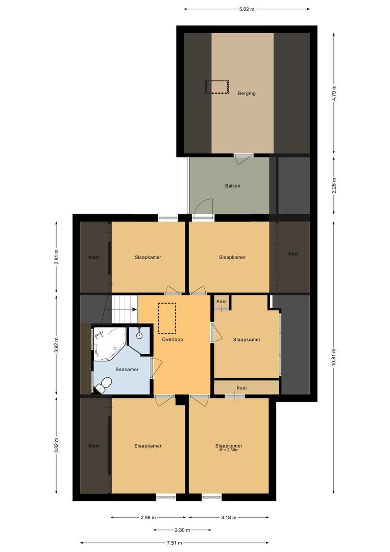 Huinerbroekweg 1, Putten plattegrond-2