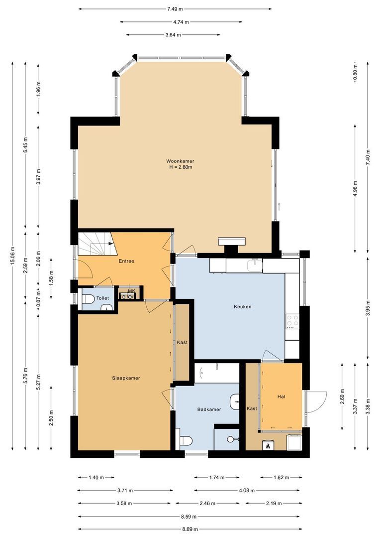 Koekamperweg 16, Putten plattegrond-0