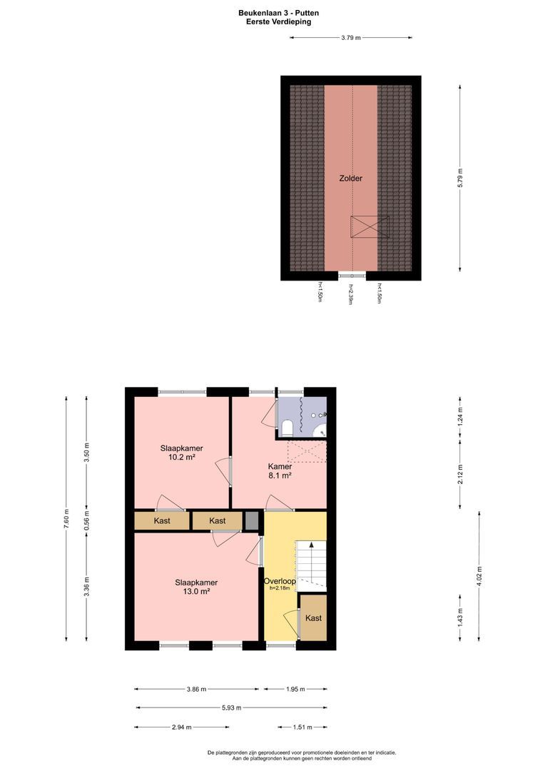 Beukenlaan 3, Putten plattegrond-2