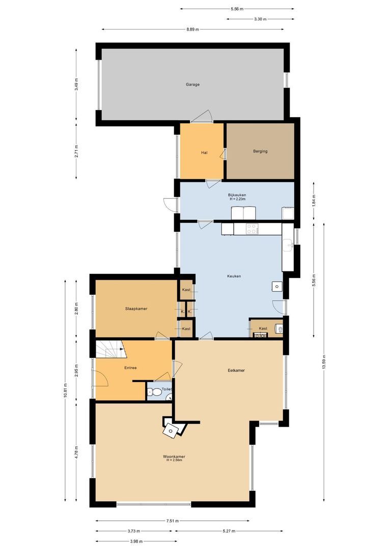 Huinerbroekweg 1, Putten plattegrond-1