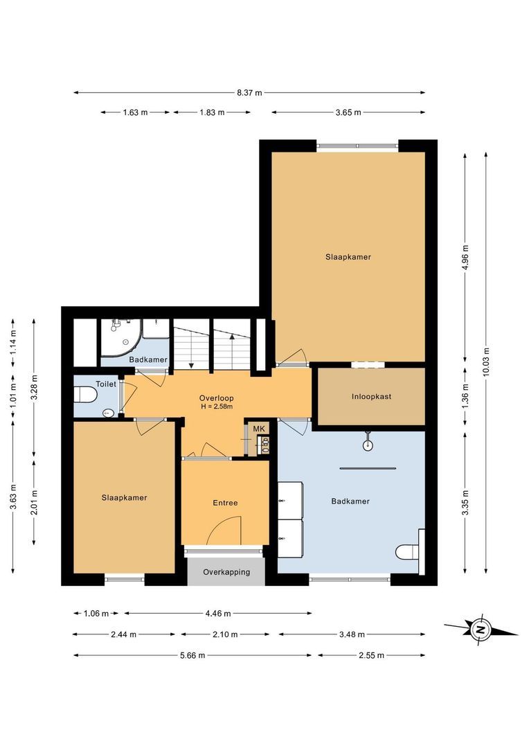 Meinwerkstraat 7, Putten plattegrond-1