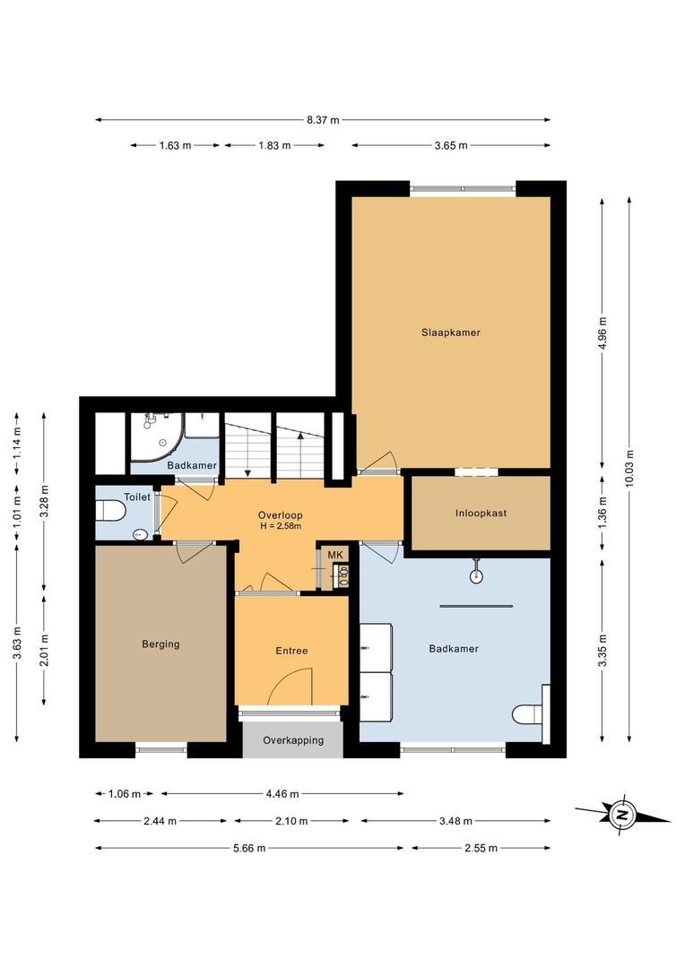 Meinwerkstraat 7, Putten plattegrond-1