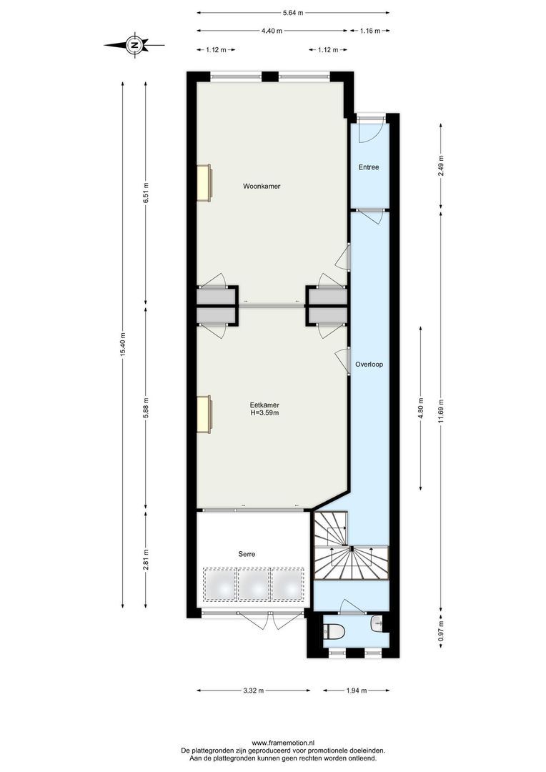 Voorschoterlaan 101, Rotterdam plattegrond-2