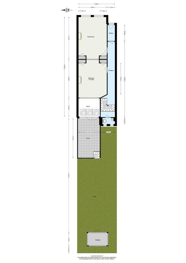 Voorschoterlaan 101, Rotterdam plattegrond-1