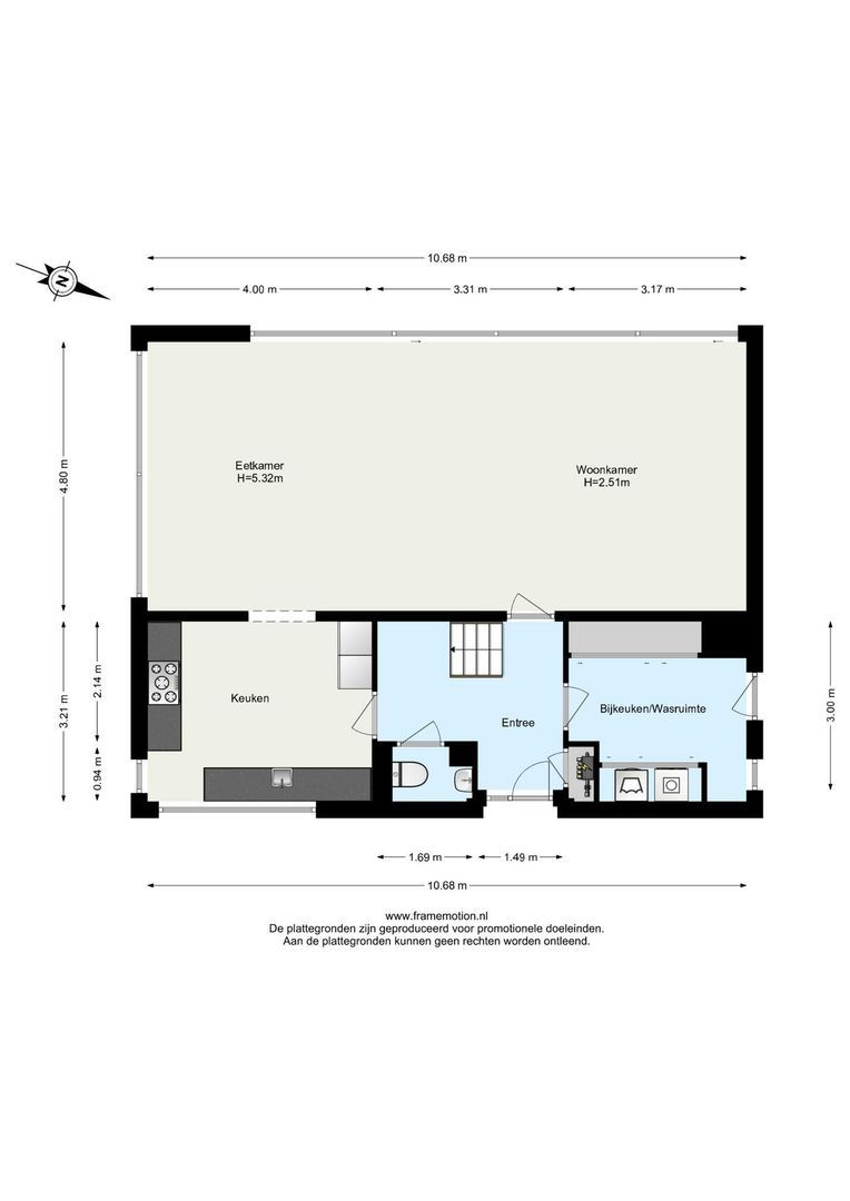 Kralingseweg 432, Rotterdam plattegrond-1