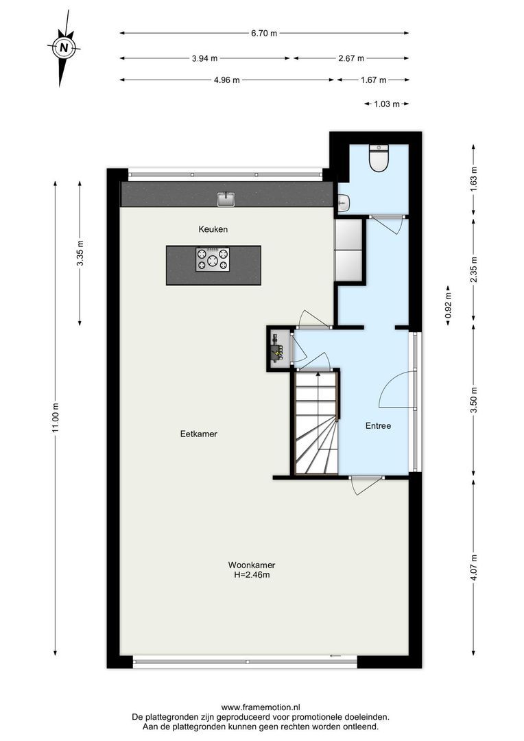 Kornelis van Tollaan 59 B, Rotterdam plattegrond-1