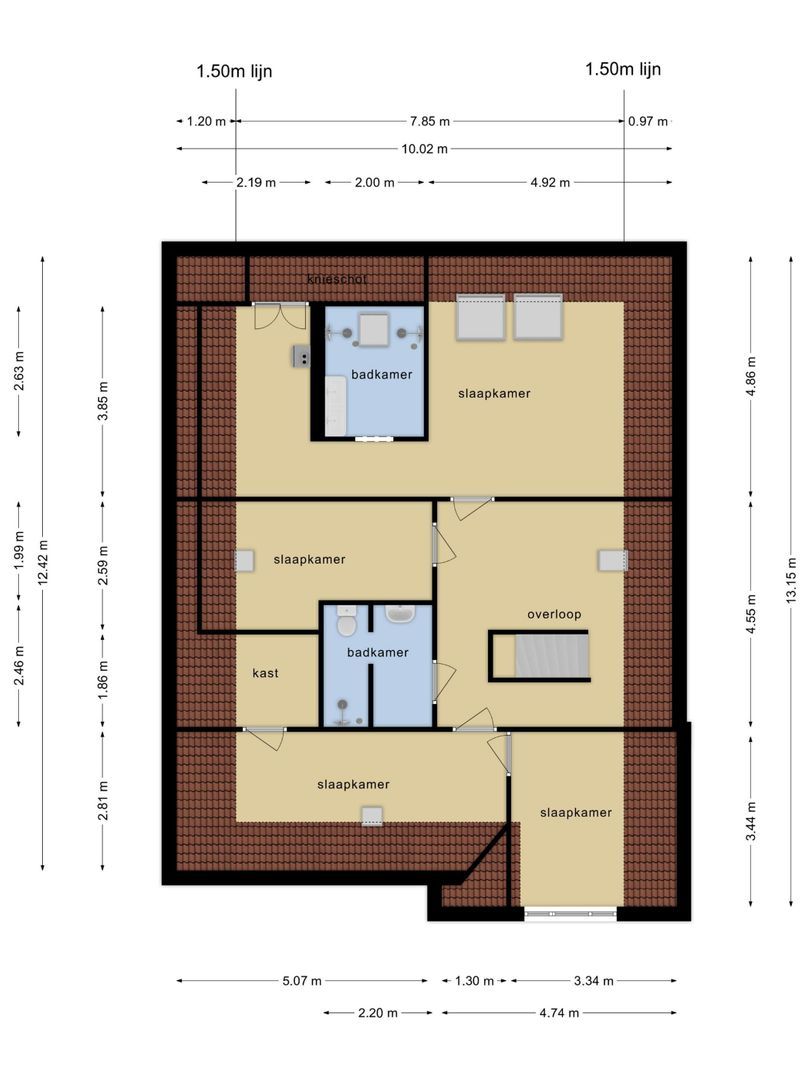 Paardenstraat 14, Hilvarenbeek plattegrond-1