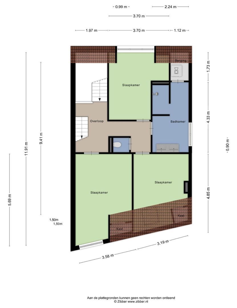 Nieuwlandstraat 35, Tilburg plattegrond-2