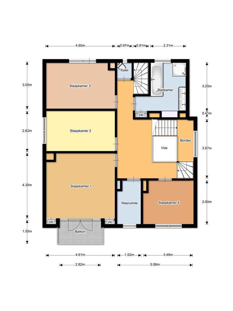 Mierloseweg 128, Helmond plattegrond-1