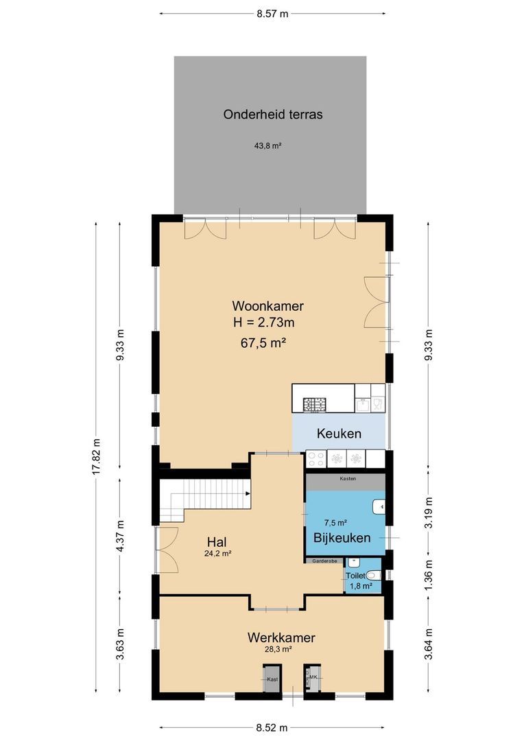 Tiendweg 28, Schoonhoven plattegrond-0