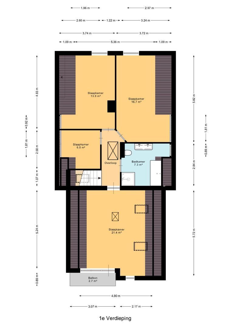 Kerkweide 21, Leidschendam plattegrond-1