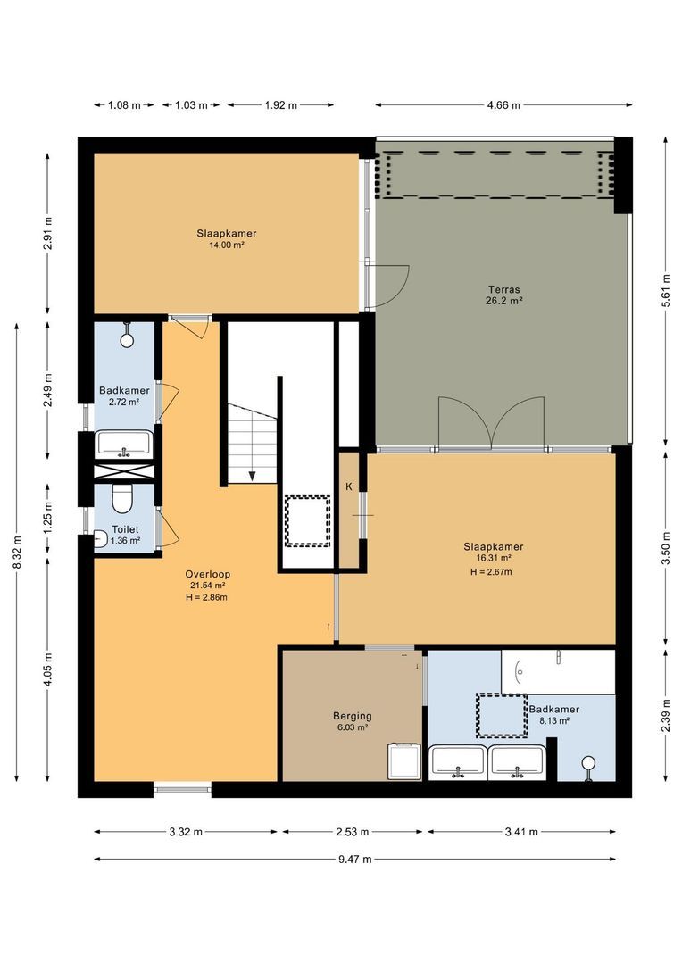 Schijfstraat 168, Teteringen plattegrond-2