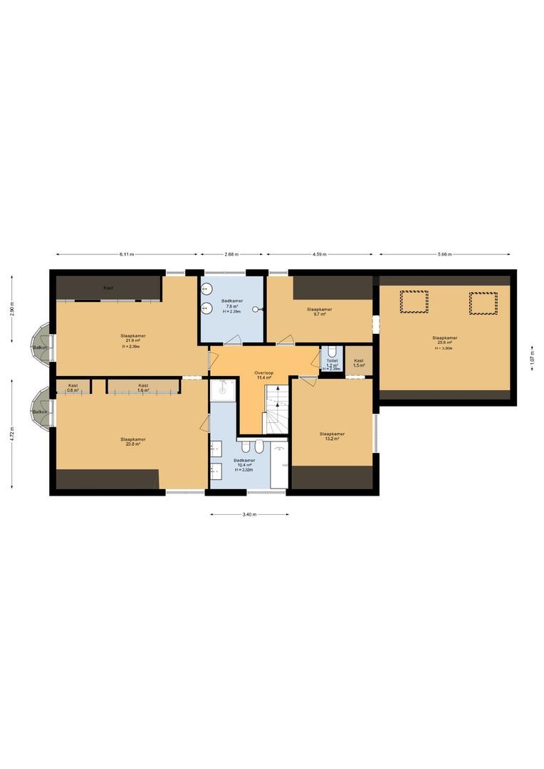 Bredaseweg 170, Oosterhout plattegrond-2