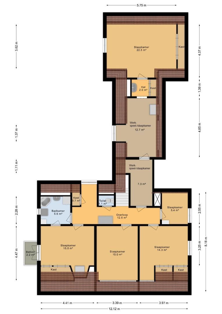 Slotlaan 34, Oosterhout plattegrond-2