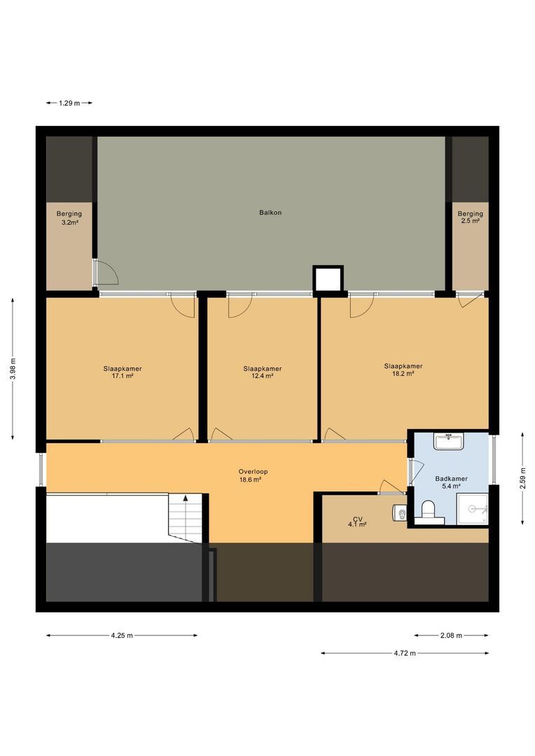 Wijde Omloop 68, Oosterhout plattegrond-2