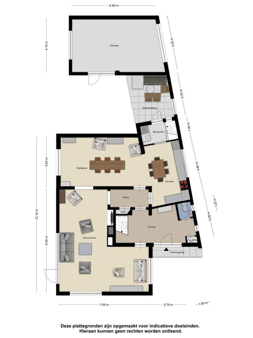 Lange Voren 24, Oosterhout plattegrond-1