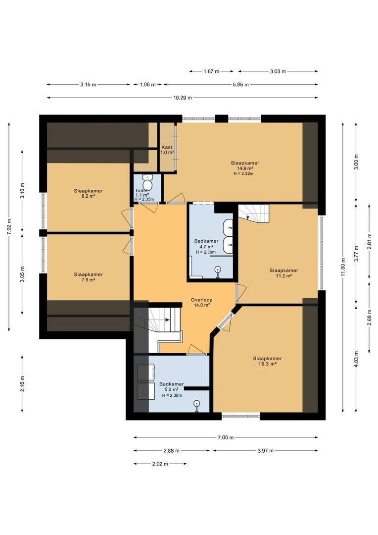 Vaartweg 27 B, 's Gravenmoer plattegrond-2