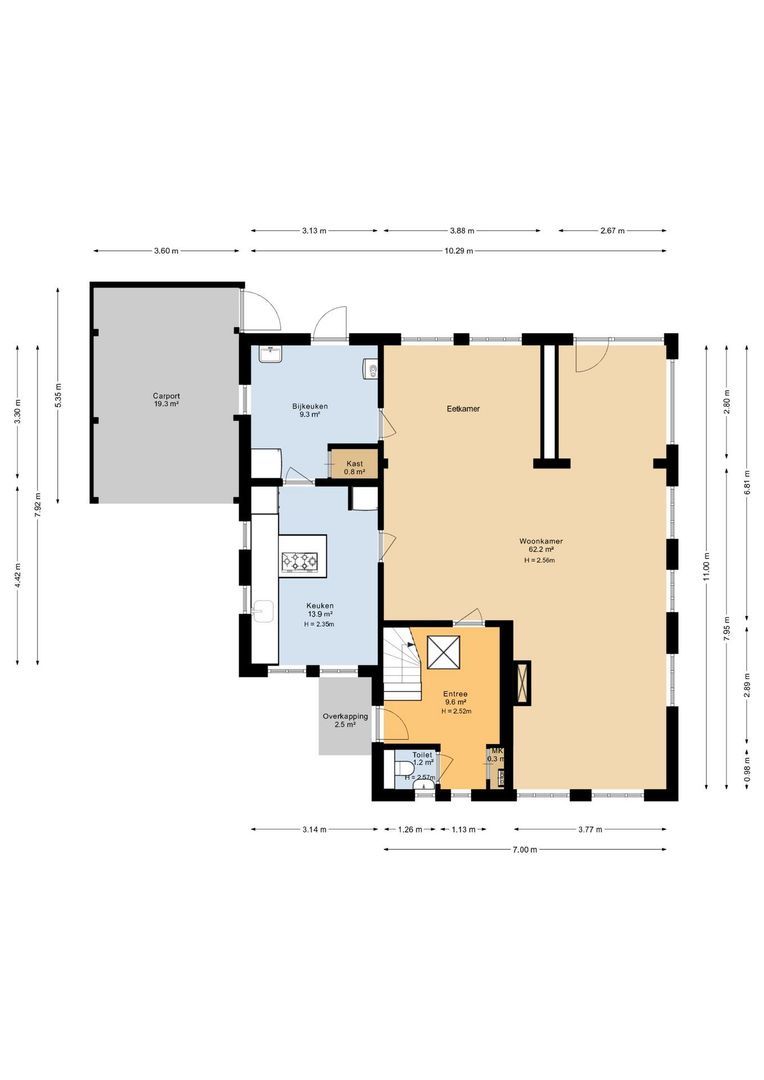 Vaartweg 27 B, 's Gravenmoer plattegrond-1