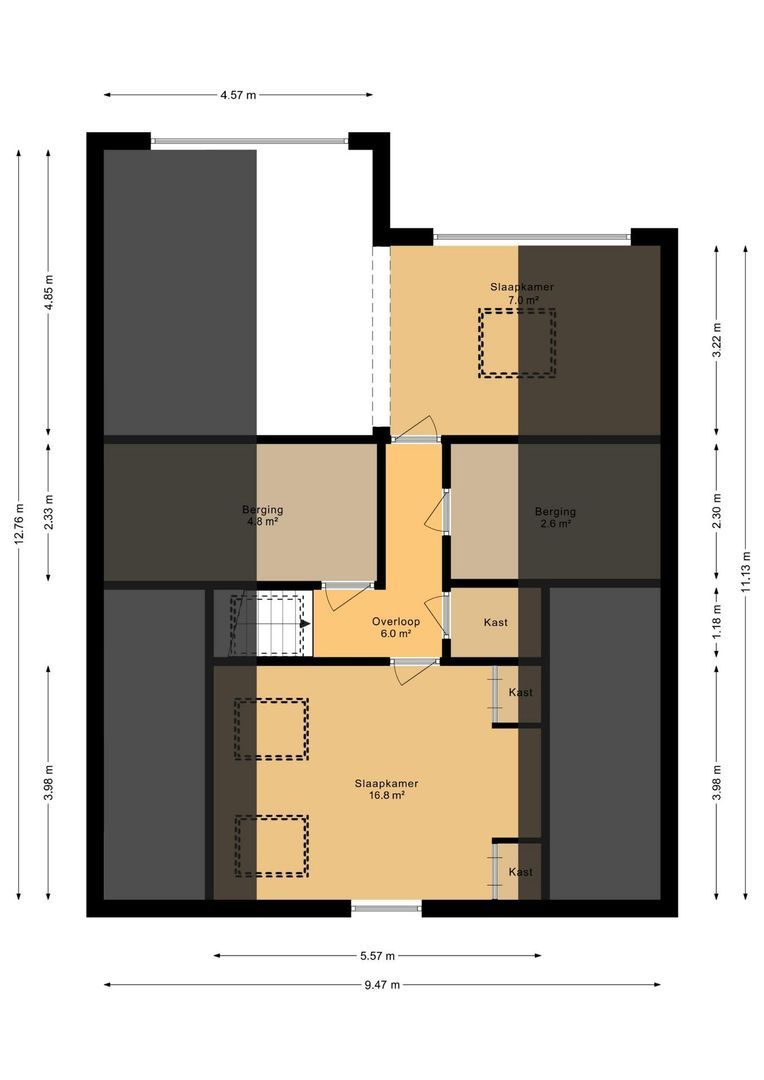 Lange Broekstraat 25 C, Raamsdonk plattegrond-2