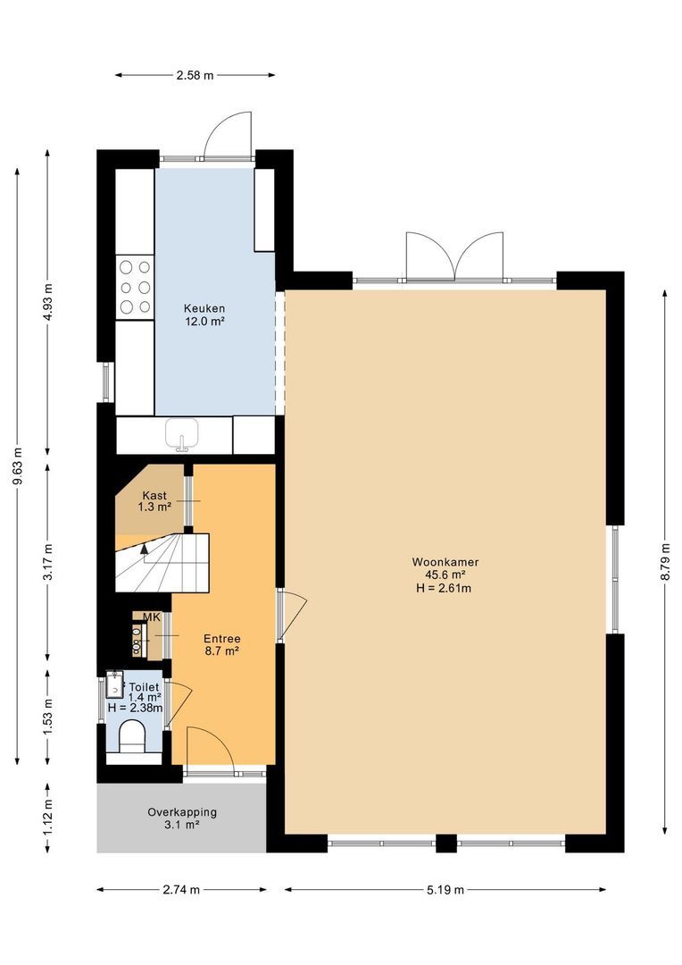 Herweg 2, Oosterhout plattegrond-1