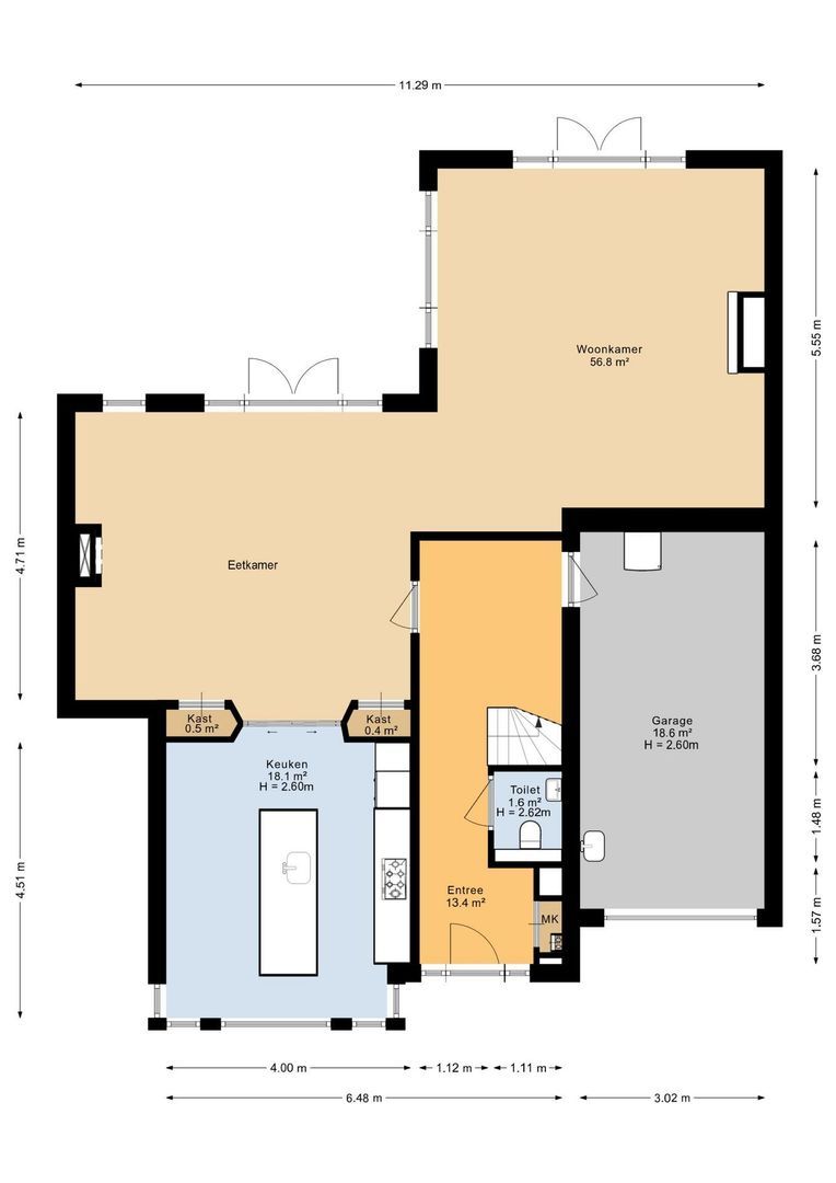 Duigendreef 12, Oosterhout plattegrond-0