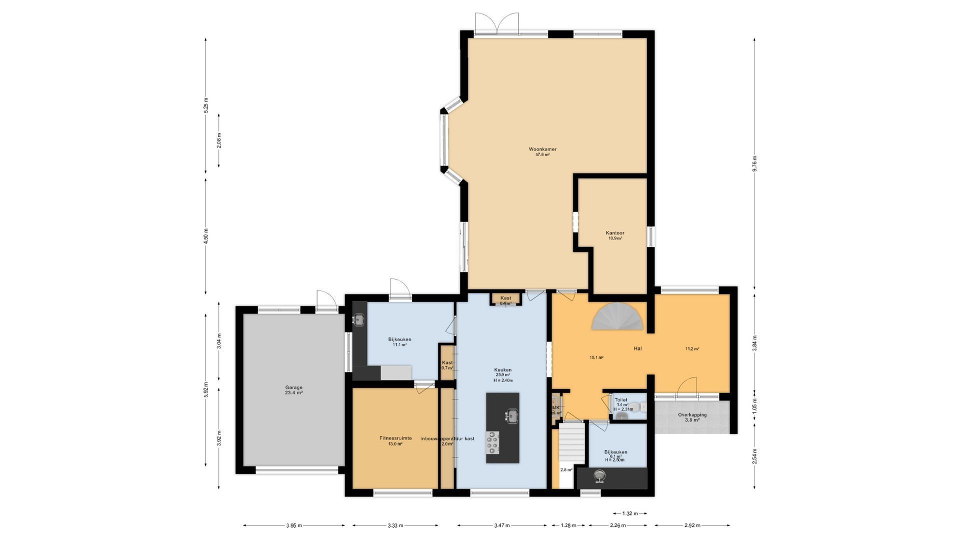 Burgemeester van Oerslaan 6, Oosterhout plattegrond-1