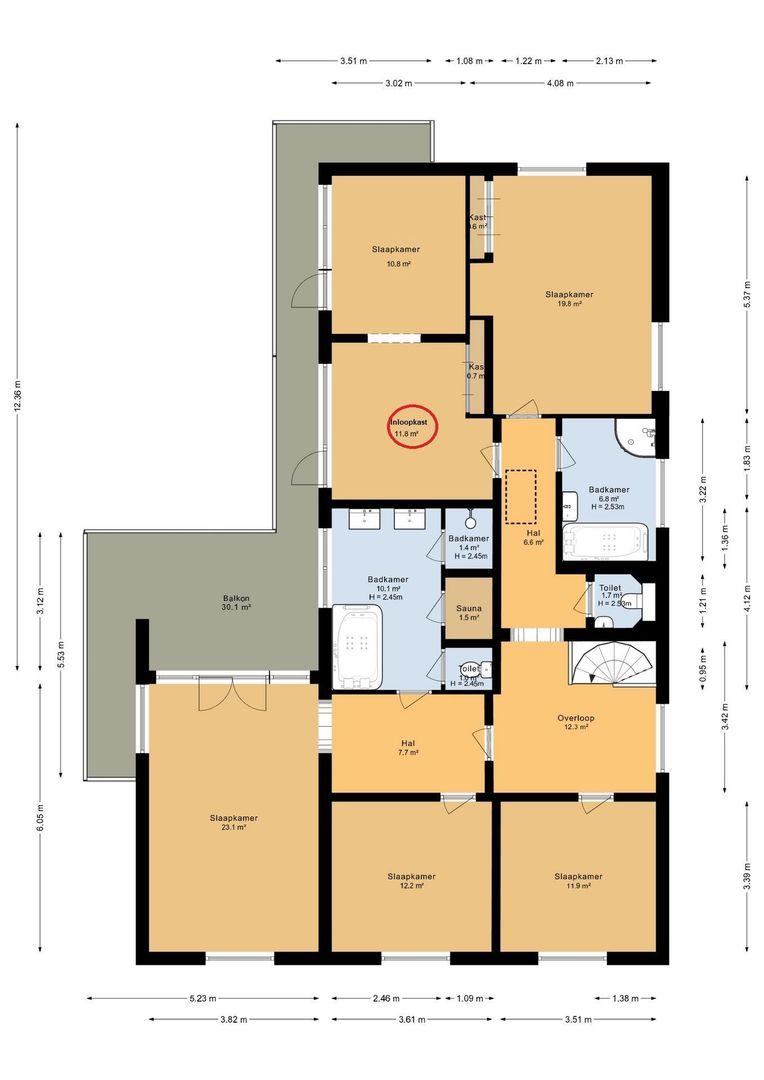 Burgemeester van Oerslaan 6, Oosterhout plattegrond-2