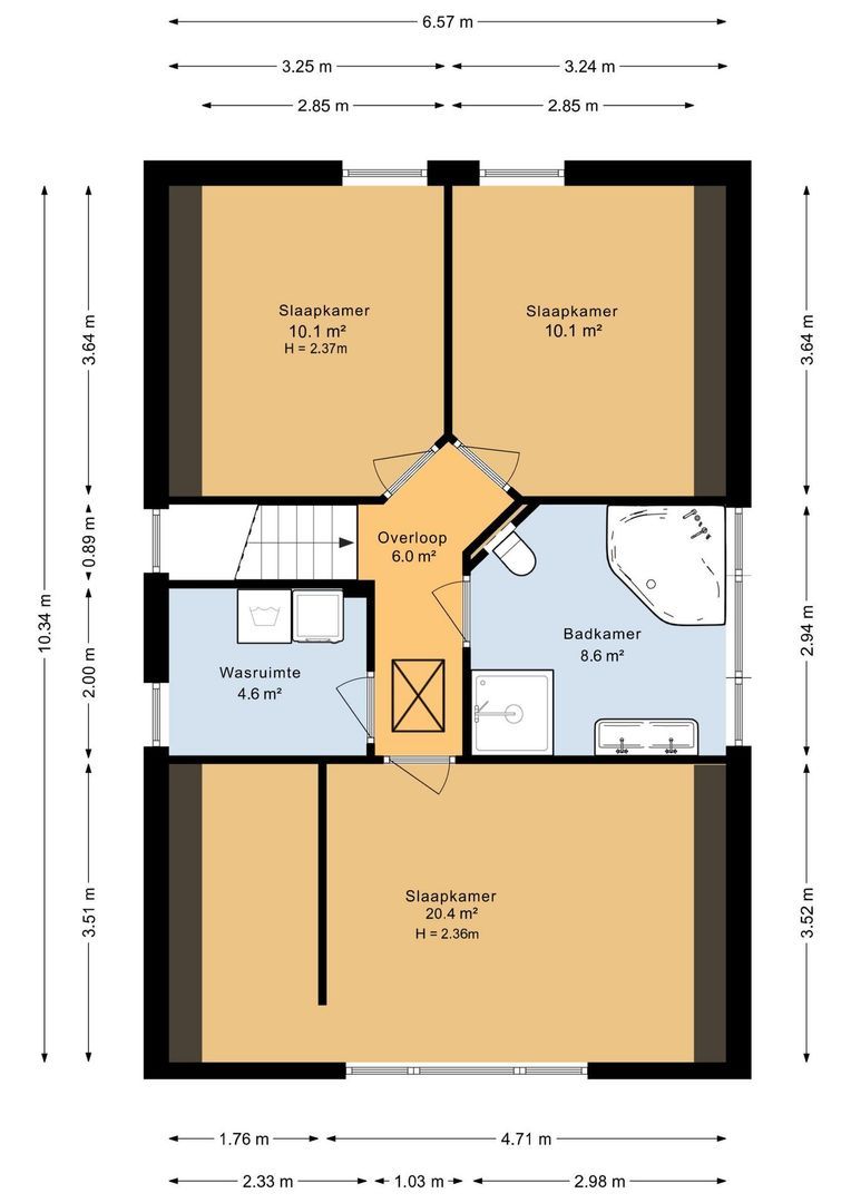 Mariken van Nimwegenstraat 3, Oosterhout plattegrond-1