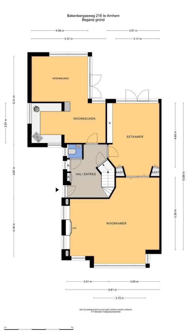 Bakenbergseweg 216, Arnhem plattegrond-0