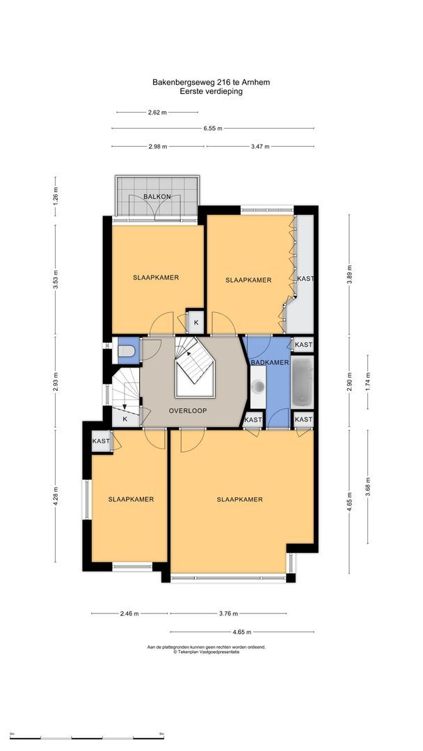 Bakenbergseweg 216, Arnhem plattegrond-1