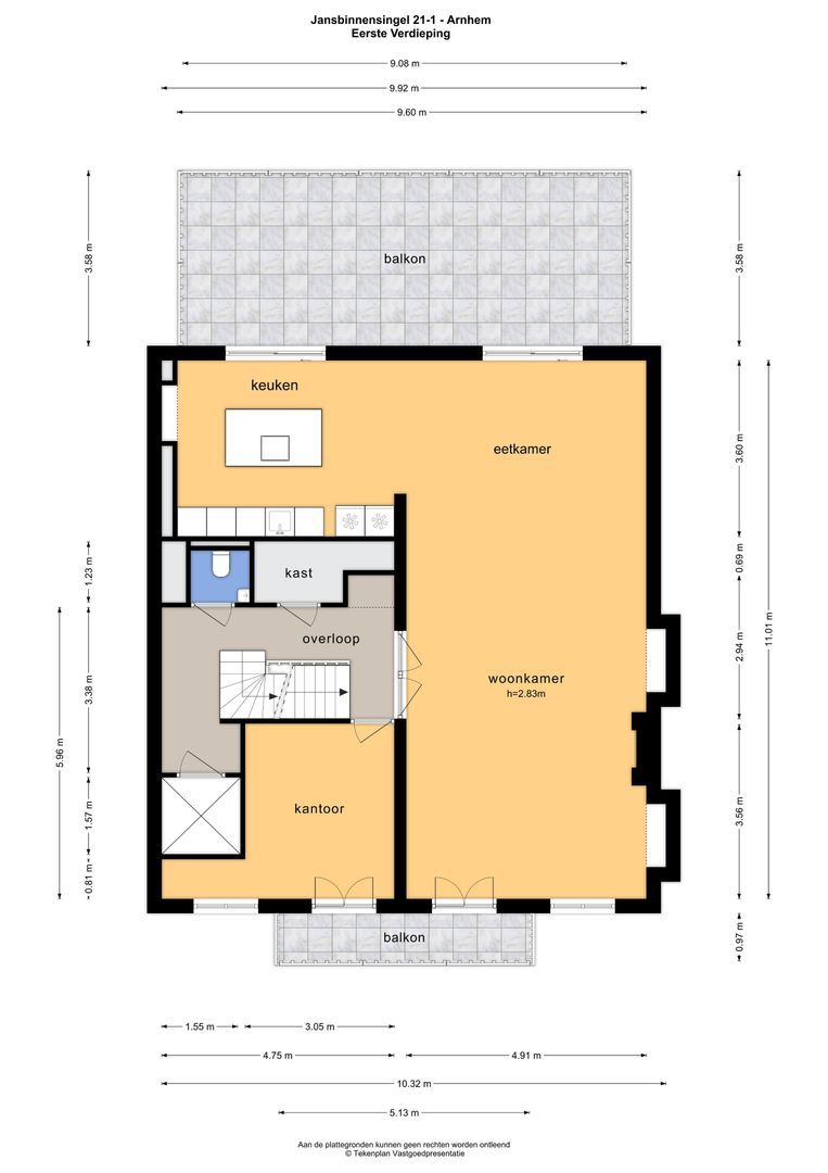 Jansbinnensingel 21 1, Arnhem plattegrond-6