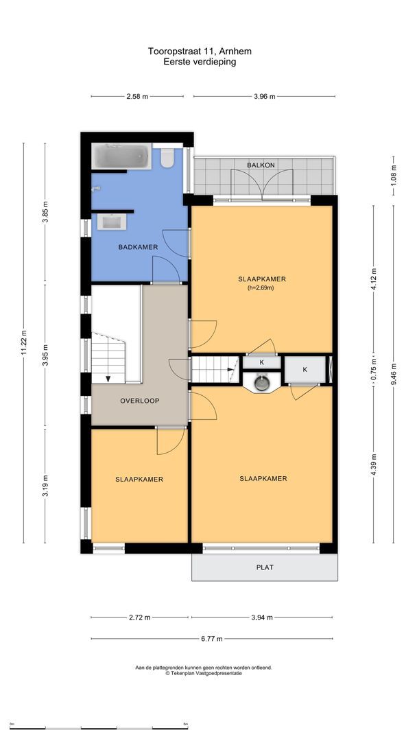Tooropstraat 11, Arnhem plattegrond-1