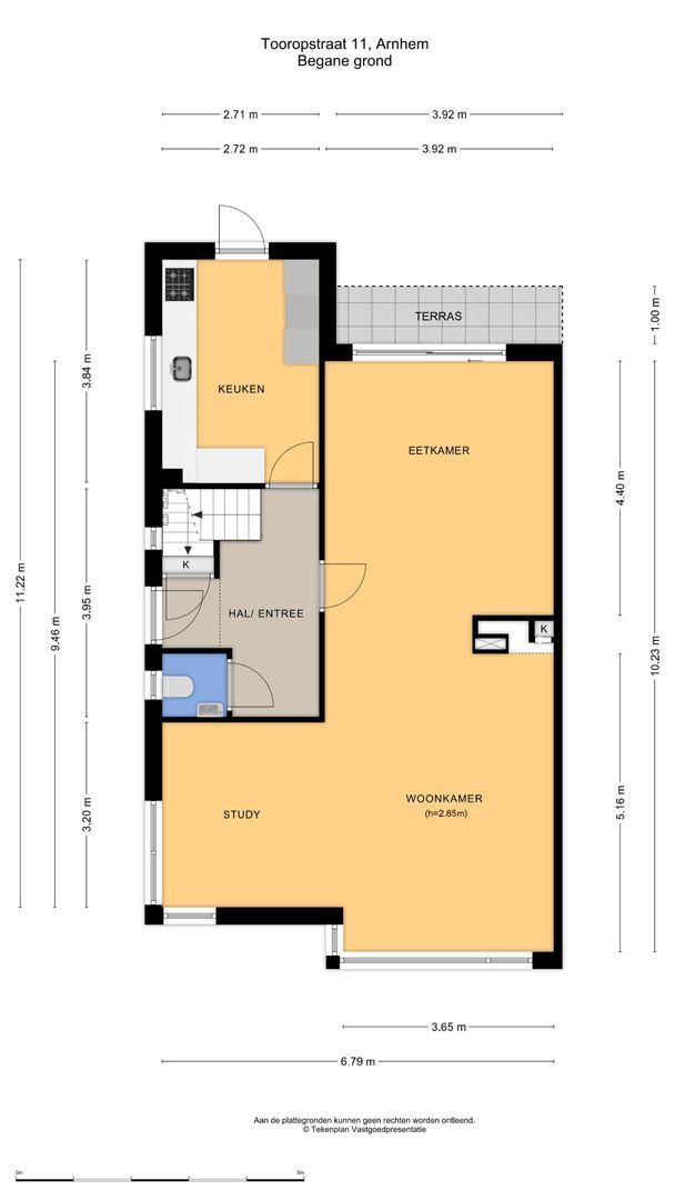 Tooropstraat 11, Arnhem plattegrond-0