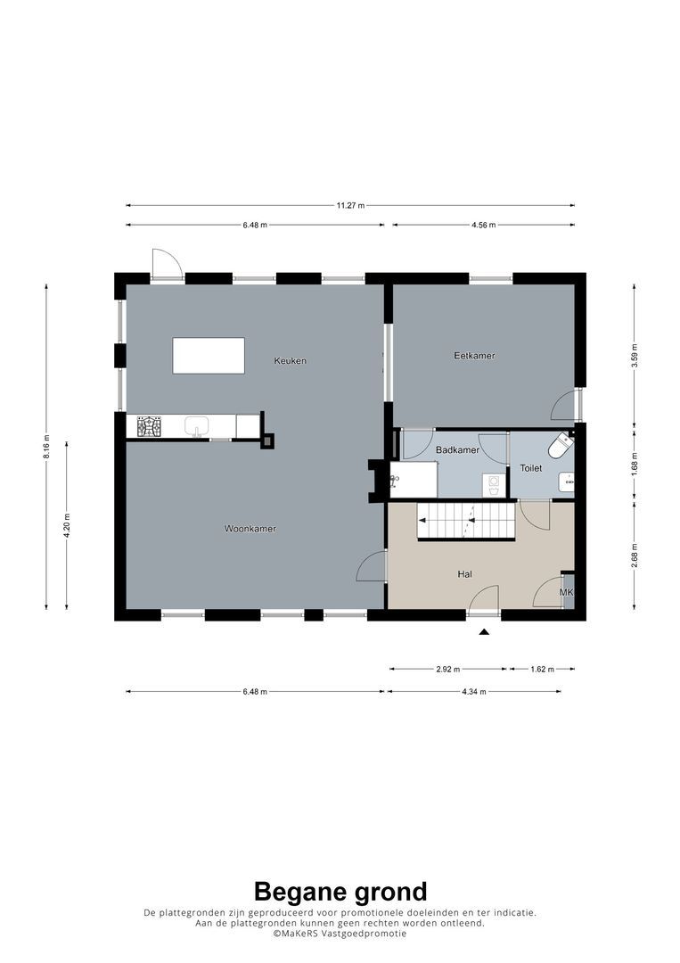Wilhelminastraat 8, Stramproy plattegrond-0