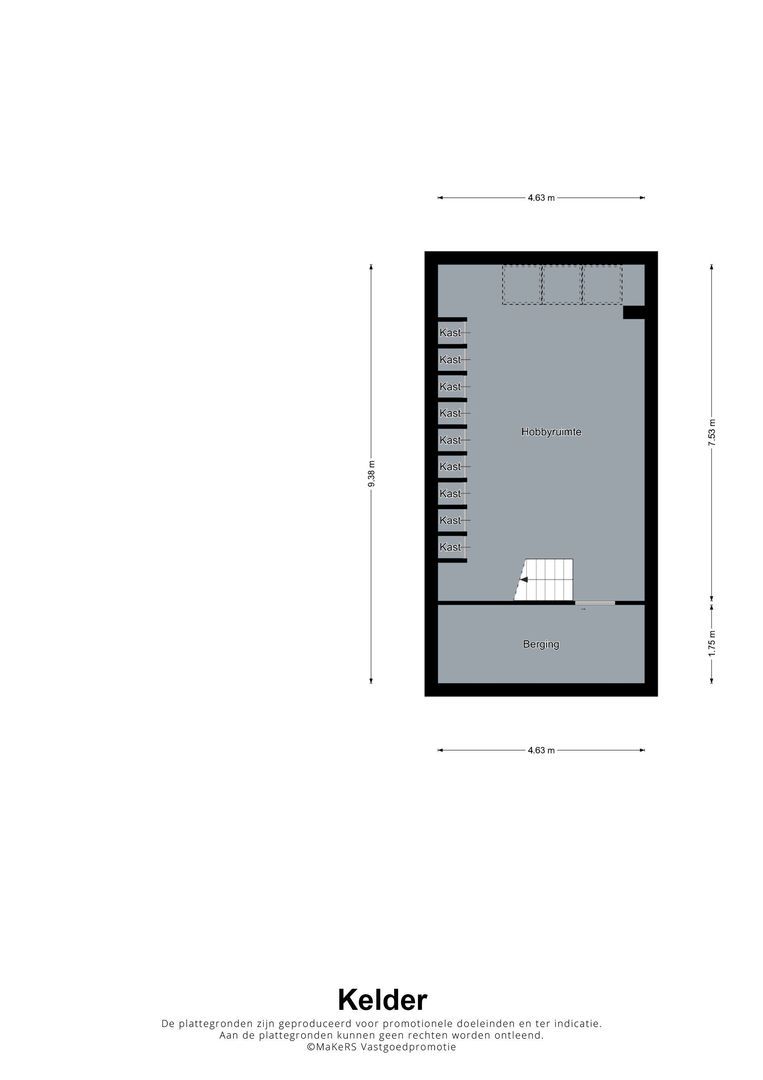 Wilhelminastraat 8, Stramproy plattegrond-2