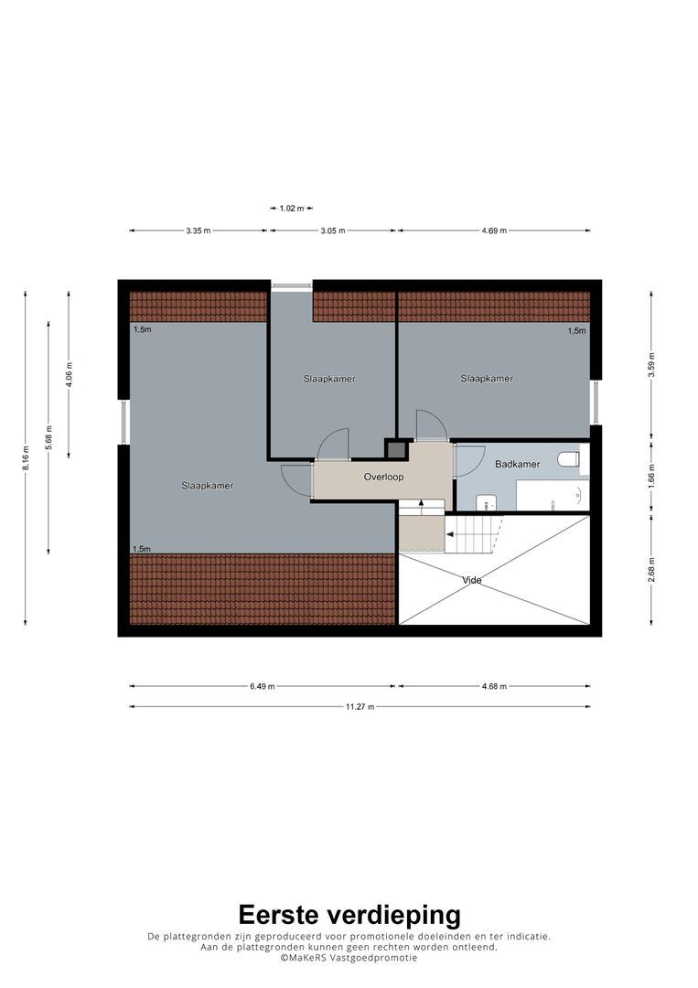 Wilhelminastraat 8, Stramproy plattegrond-1