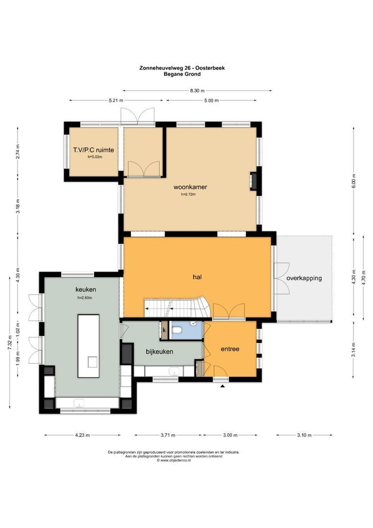 Zonneheuvelweg 26, Oosterbeek plattegrond-1