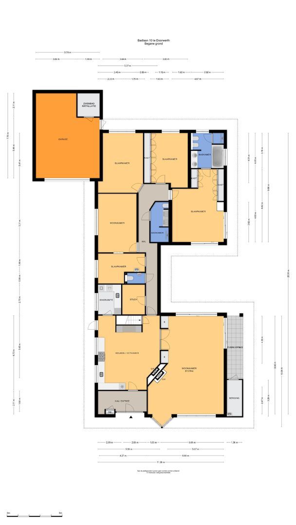 Badlaan 10, Doorwerth plattegrond-0