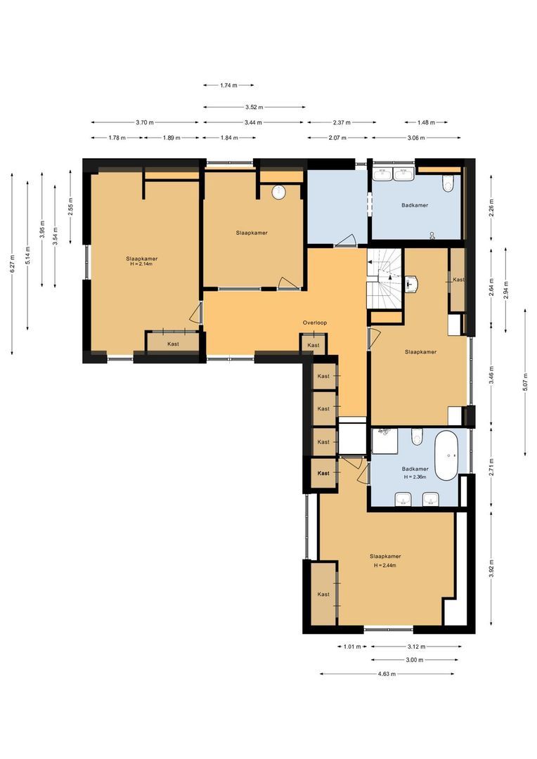 Hoge Zomerdijk 9, Joure plattegrond-1