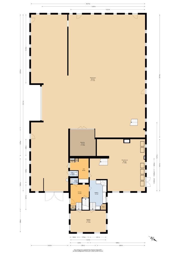 Heerenveenseweg 3 B, Oldeberkoop plattegrond-0